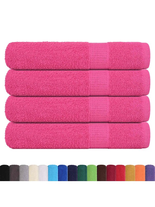 Ručníky 4 ks růžové 100x200 cm 360 g/m² 100% bavlna