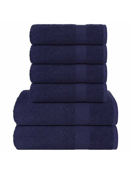 6dílná sada ručníků navy modrá 360 g/m² 100% bavlna