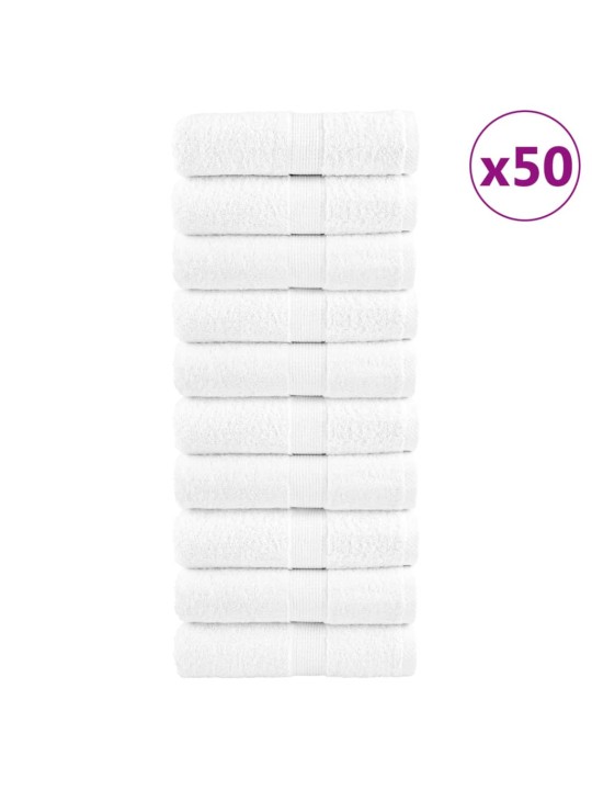 Premium ručníky SOLUND 50 ks bílé 30 x 50 cm 600 g/m²