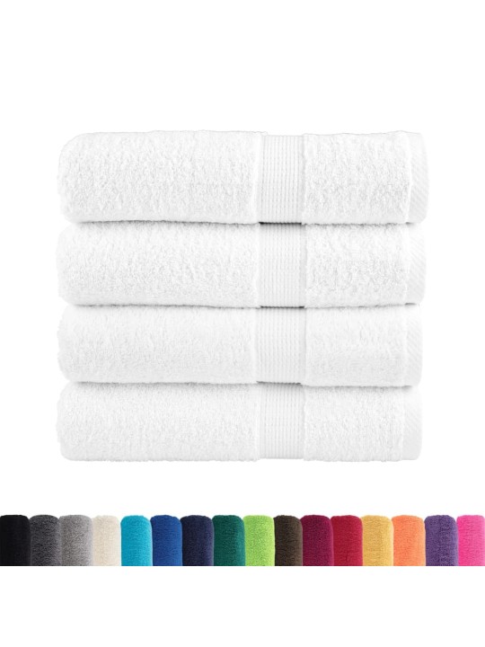 Premium ručníky solund 4 ks bílé 70 x 140 cm 600 g/m²