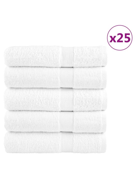 Premium ručníky SOLUND 25 ks bílé 70 x 140 cm 600 g/m²