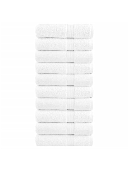 Premium ručníky solund 10 ks bílé 100 x 150 cm 600 g/m²