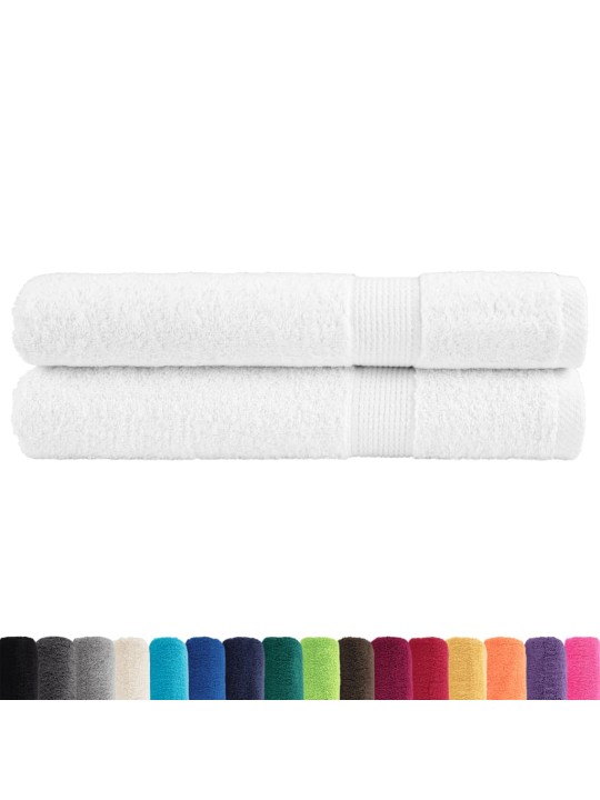 Premium ručníky do sauny solund 2ks bílé 80x200cm 600 g/m²