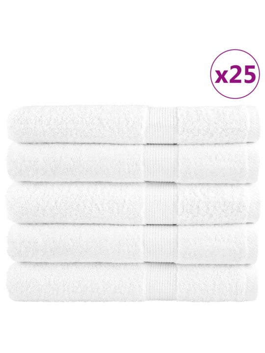 Premium ručníky SOLUND 25 ks bílé 80 x 200 cm 600 g/m²