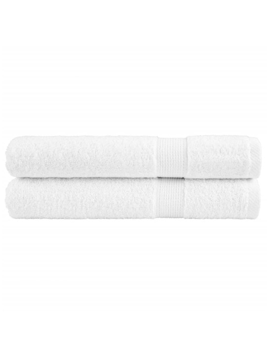 Premium ručníky SOLUND 2 ks bílé 100 x 200 cm 600 g/m²