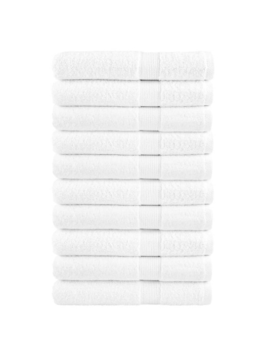 Premium ručníky solund 10 ks bílé 100 x 200 cm 600 g/m²