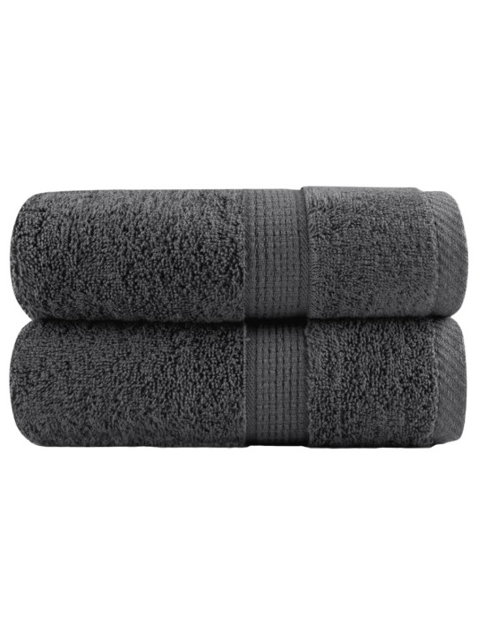 Premium ručníky na ruce solund 2 ks antracit 30x30 cm 600 g/m²