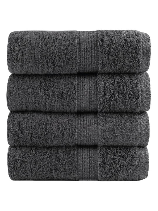 Premium ručníky na ruce solund 4 ks antracit 30x30 cm 600 g/m²