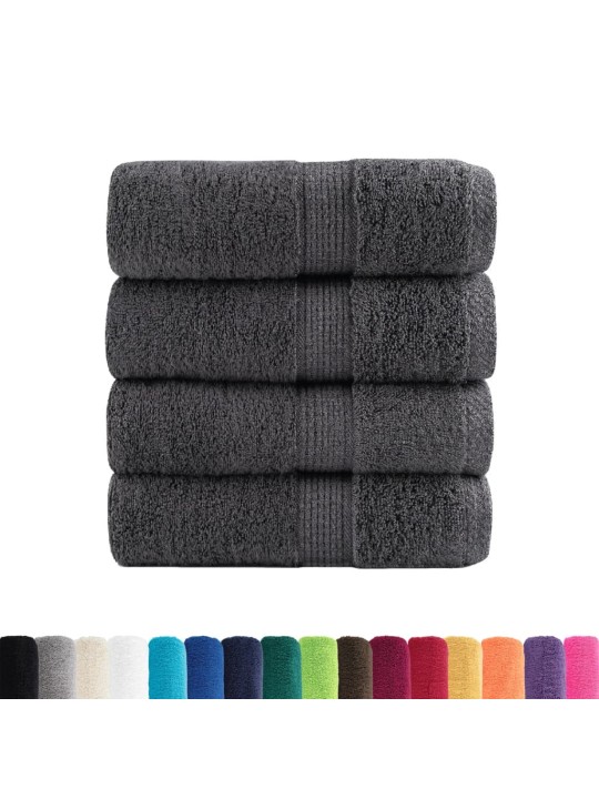 Premium ručníky na ruce solund 4 ks antracit 30x30 cm 600 g/m²
