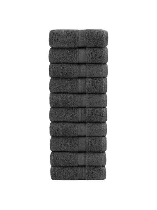Premium ručníky na ruce solund 10 ks antracit 30x30 cm 600 g/m²
