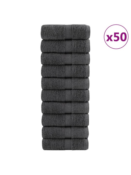 Premium ručníky na ruce SOLUND 50 ks antracit 30x30 cm 600 g/m²