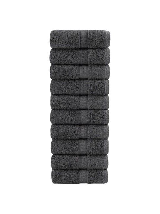 Premium ručníky solund 10 ks antracitové 30x50 cm 600 g/m²