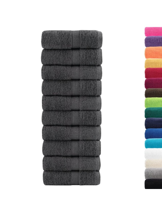 Premium ručníky SOLUND 50 ks antracitové 30x50 cm 600 g/m²