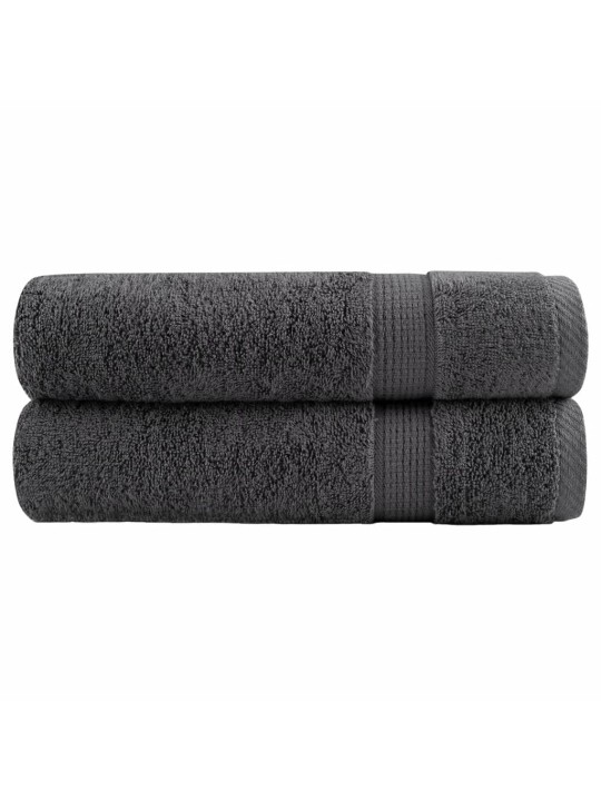 Premium ručníky solund 2 ks antracitové 50x100 cm 600 g/m²
