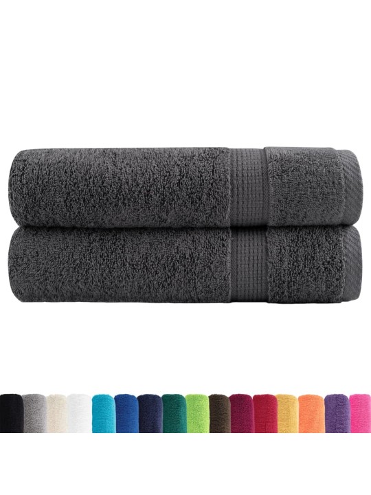 Premium ručníky solund 2 ks antracitové 50x100 cm 600 g/m²