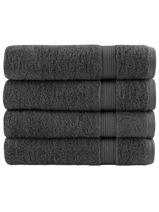 Premium ručníky solund 4 ks antracitové 50x100 cm 600 g/m²