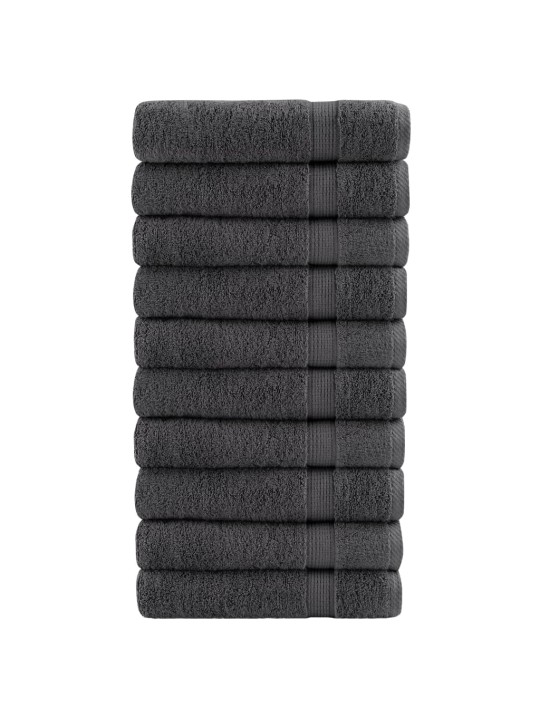 Premium ručníky solund 10 ks antracitové 50x100cm 600 g/m²
