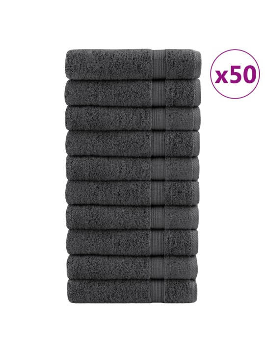 Premium ručníky solund 50 ks antracitové 50x100cm 600 g/m²