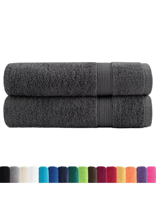 Premium ručníky solund 2 ks antracitové 70x140 cm 600 g/m²