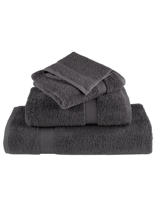 Premium ručníky solund 2 ks antracitové 70x140 cm 600 g/m²