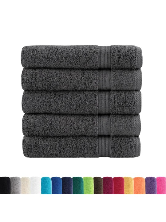 Premium ručníky SOLUND 25 ks antracitové 70x140cm 600 g/m²