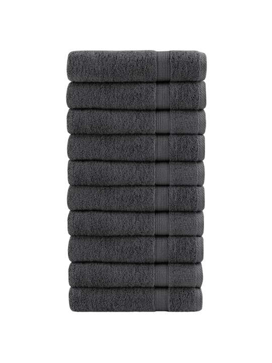 Premium ručníky SOLUND 10ks antracitové 100x150 cm 600g/m²