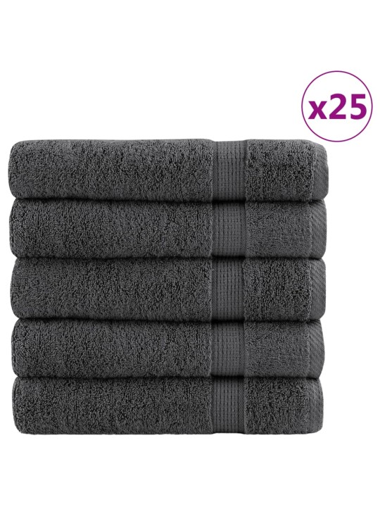 Premium ručníky solund 25ks antracitové 100x150cm 600 g/m²