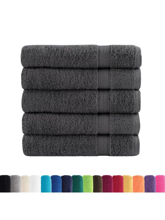 Premium ručníky solund 25ks antracitové 100x150cm 600 g/m²