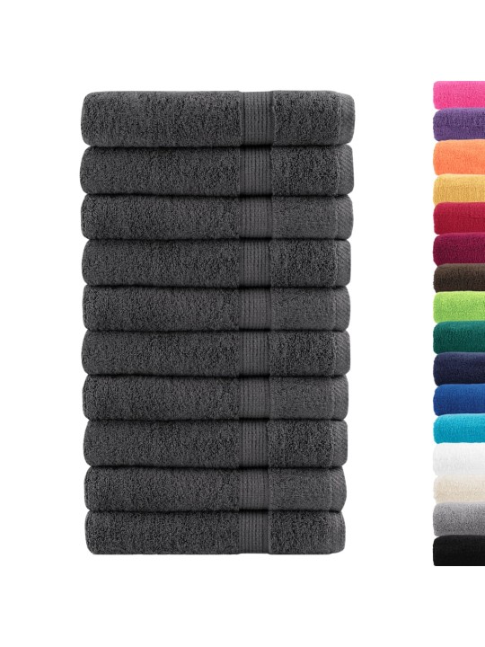 Premium ručníky solund 10 ks antracitové 80x200 cm 600g/m²