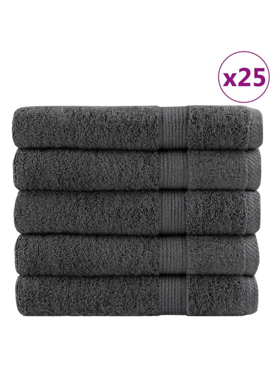 Premium ručníky SOLUND 25ks antracitové 80x200 cm 600 g/m²