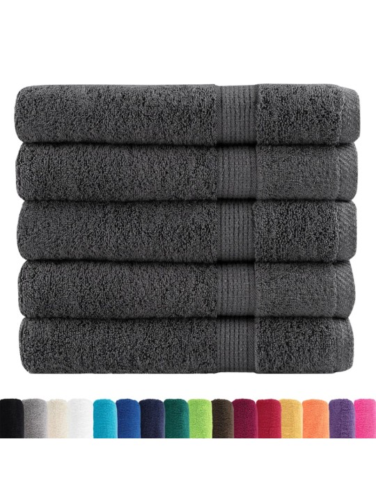 Premium ručníky SOLUND 25ks antracitové 80x200 cm 600 g/m²