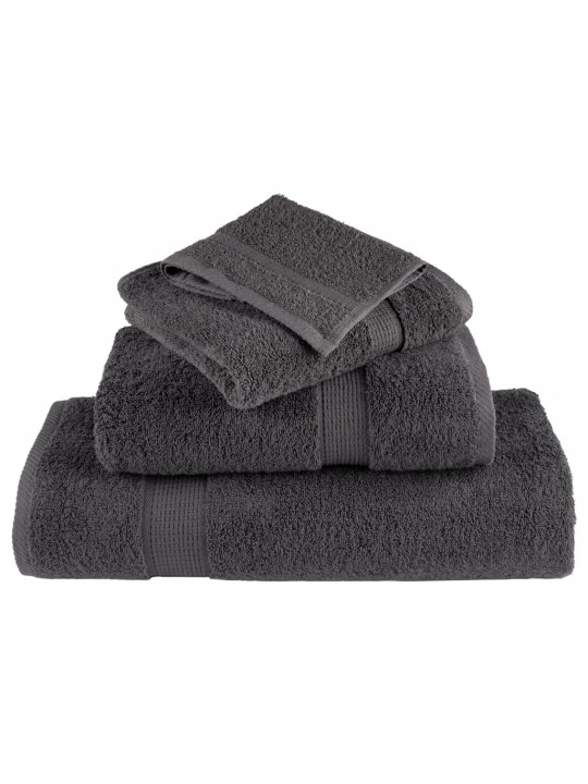 Premium ručníky SOLUND 25ks antracitové 80x200 cm 600 g/m²
