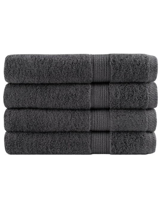 Premium ručníky solund 4ks antracitové 100x200 cm 600 g/m²