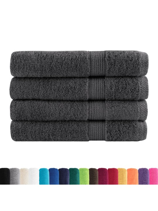 Premium ručníky solund 4ks antracitové 100x200 cm 600 g/m²
