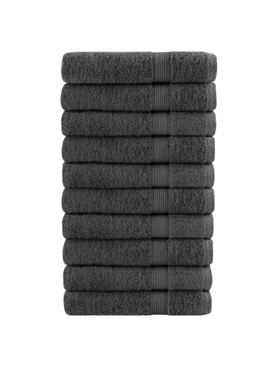 Premium ručníky solund 10ks antracitové 100x200cm 600 g/m²