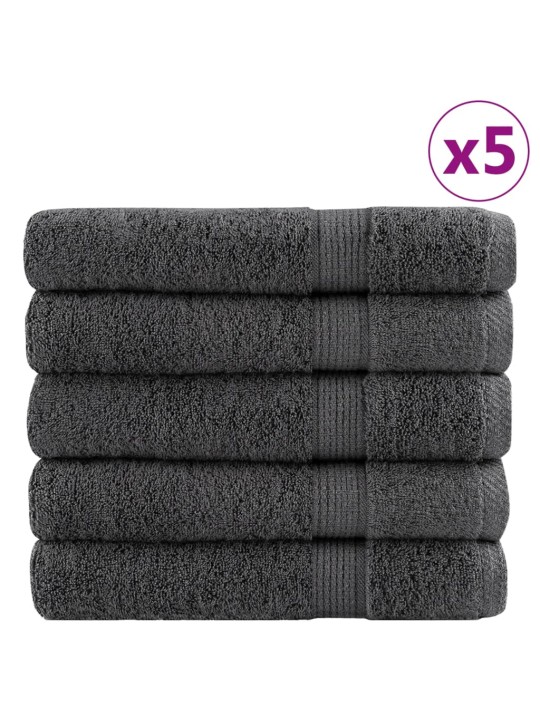 Premium ručníky solund 25ks antracitové 100x200cm 600 g/m²
