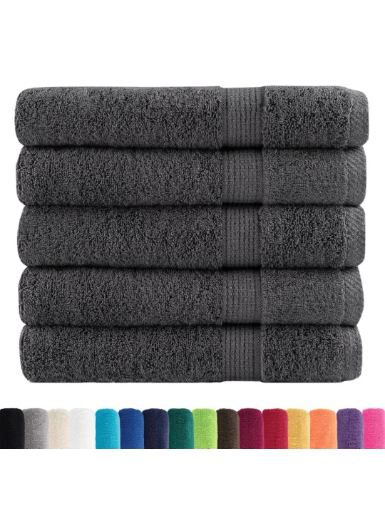 Premium ručníky solund 25ks antracitové 100x200cm 600 g/m²