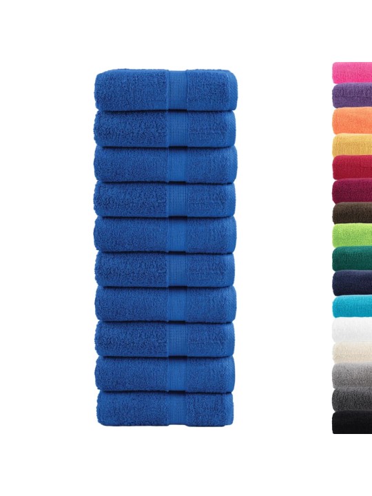 Premium ručníky solund 10 ks modré 30 x 50 cm 600 g/m²
