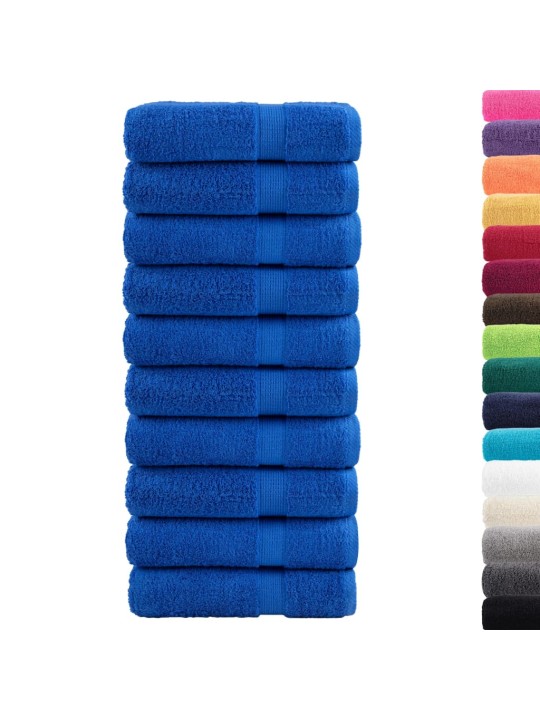 Premium ručníky solund 10 ks modré 100 x 150 cm 600 g/m²