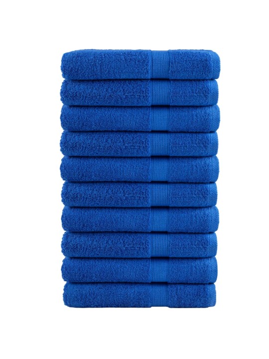 Premium ručníky solund 10 ks modré 80 x 200 cm 600g/m²