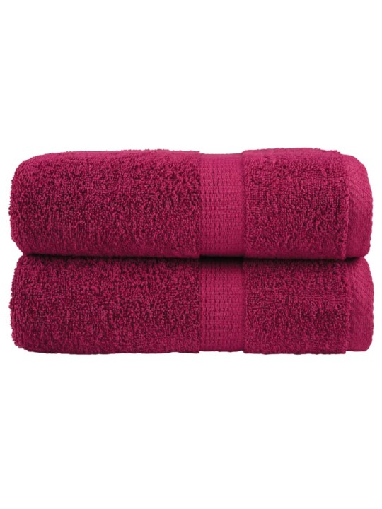 Premium ručníky solund 2 ks bordó 30 x 50 cm 600 g/m²