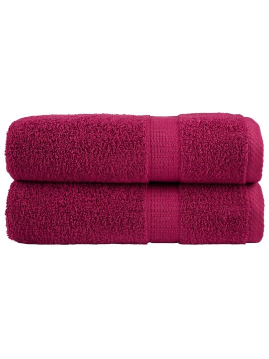 Premium ručníky solund 2 ks bordó 50 x 100 cm 600 g/m²