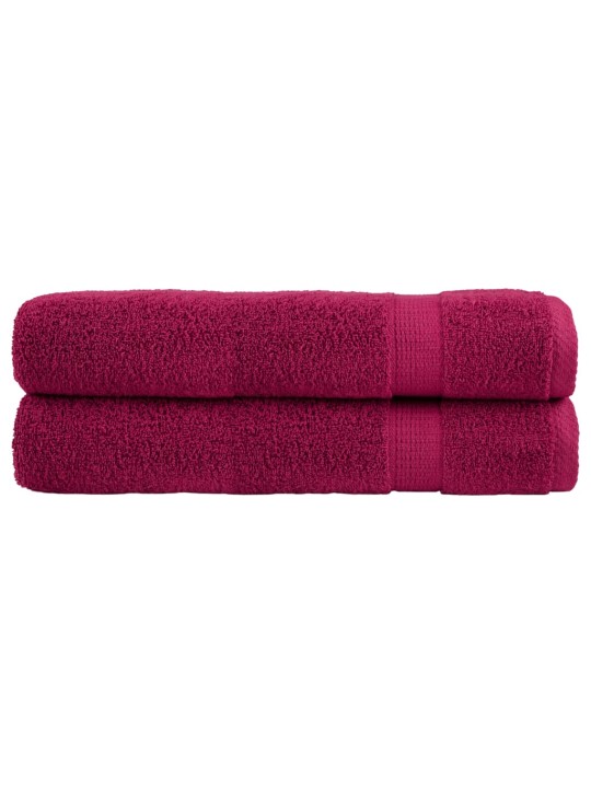 Premium ručníky solund 2 ks bordó 80 x 200 cm 600 g/m²