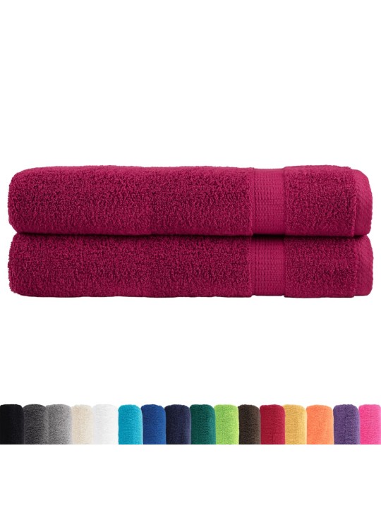 Premium ručníky solund 2 ks bordó 80 x 200 cm 600 g/m²