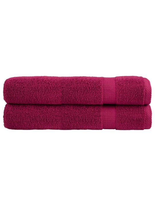 Premium ručníky solund 2 ks bordó 100 x 200 cm 600 g/m²