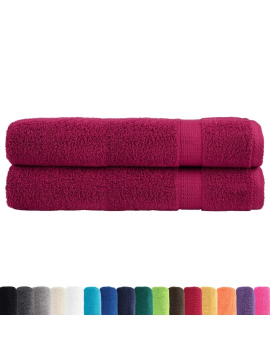 Premium ručníky solund 2 ks bordó 100 x 200 cm 600 g/m²