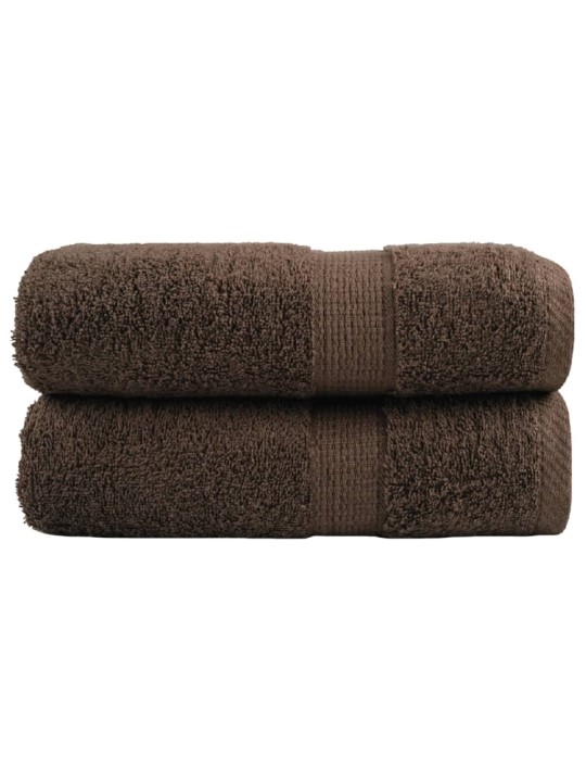 Premium ručníky na ruce solund 2 ks hnědé 30x30cm 600 g/m²