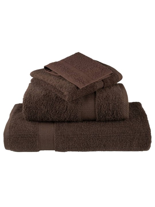 Premium ručníky na ruce solund 4 ks hnědé 30x30cm 600 g/m²