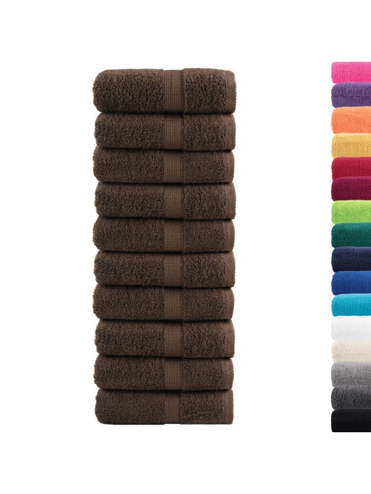 Premium ručníky na ruce solund 10ks hnědé 30x30cm 600 g/m²
