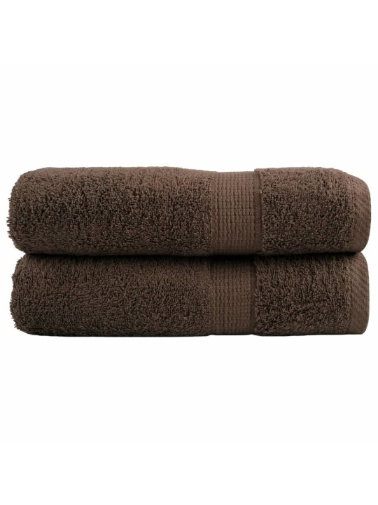 Premium ručníky solund 2 ks hnědé 50 x 100 cm 600 g/m²